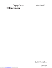Electrolux EOB67000 User Manual