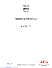 AEG A 40100 GS Operating Instructions Manual