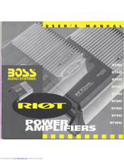 Boss RIOT RT345 User Manual
