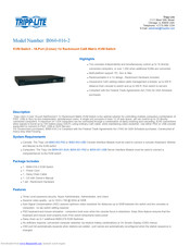 Tripp Lite NetDirector B060-016-2 Specifications