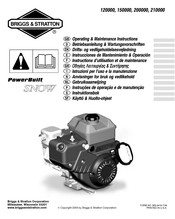 BRIGGS & STRATTON PowerBuilt Snow 120000 Operating And Maintenance Instructions Manual