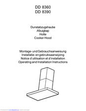 AEG DD 8360 Operating And Installation Manual