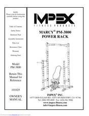 Impex Marcy PM-3800 Owner's Manual
