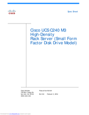 Cisco UCS C240 M3 Specifications