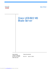 Cisco UCS B22 M3 User Manual