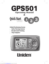 Uniden GPS 501 Operating Manual