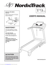 NordicTrack T9 Si Cwl Treadmill Manual