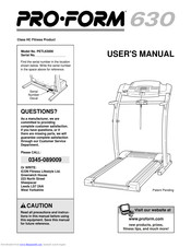 ProForm 630 User Manual