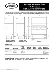 Jacuzzi Vantage Installation Instructions Manual