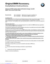 Bmw E65 Installation Instructions Manual