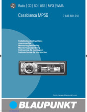BLAUPUNKT CASABLANCA MP56 Installation Instructions Manual