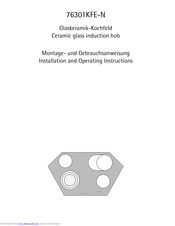 AEG Electrolux 76301KFE-N Installation And Operating Instructions Manual
