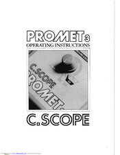 C-Scope PROMET3 Operating Instructions Manual