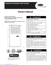 Carrier Induced Combustion Gas Furnace Owner's Manual