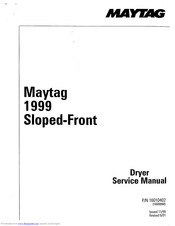 Maytag 1999 Sloped-Front Service Manual