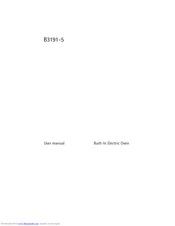 Electrolux B3191-5 User Manual