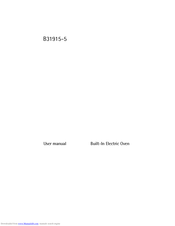 Electrolux B31915-5 User Manual