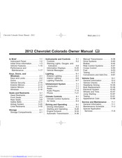 Chevrolet 2012Colorado Owner's Manual