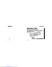 BLAUPUNKT MONTREAL CD34 Operating Instructions Manual
