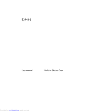 Electrolux B3741-5 User Manual