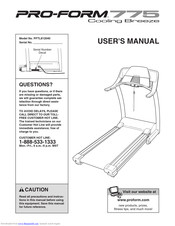 ProForm 775treadmill User Manual
