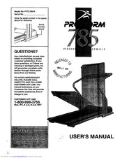 ProForm 785 S Manual
