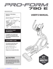 Pro-Form 790e Elliptical Manual