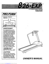 Pro-Form 826 Exp Owner's Manual