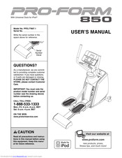 Pro-Form 850 Elliptical Manual