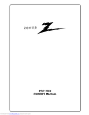 Zenith PRO1200X Owner's Manual