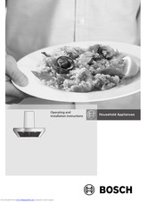 Bosch Extractor hood Operating And Installation Manual
