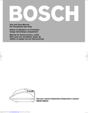 BOSCH BSG81396UC - Ultra Series Canister Vacuum Use And Care Manual