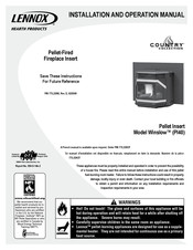 Lennox Hearth Products Winslow Installation And Operation Manual