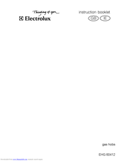 Electrolux EHG 60412 Instruction Booklet
