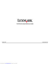 Lexmark Pro710 series Quick Reference Manual
