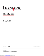 Lexmark X544DW User Manual