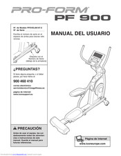 ProForm 900 Elliptical Manual Del Usuario