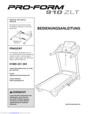 ProForm 910 Zlt Cwl Treadmill Bedienungsanleitung