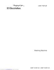 Electrolux EWF 14781 W User Manual