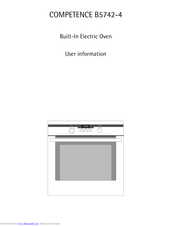Electrolux COMPETENCE B5742-4 User Information