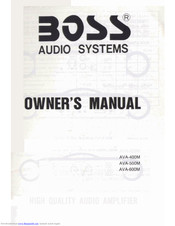 Boss AVA 400M Owner's Manual