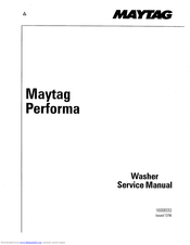 Maytag Performa PAVT344 Series Service Manual