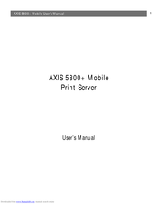 Axis 5800 User Manual