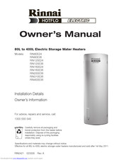Rinnai RIN125E36 Owner's Manual
