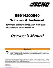 Echo 225SB Operator's Manual