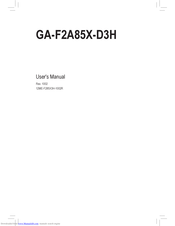 GIGABYTE GA-F2A85X-D3H User Manual
