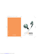 ALCATEL OT-E805 User Manual