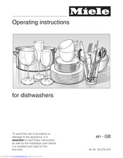Miele for dishwashers Operating Instructions Manual