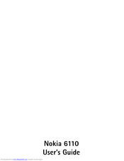 Nokia 6110 - Navigator Smartphone 40 MB User Manual