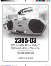 Califone Digital Music Maker 2385-03 Owner's Manual